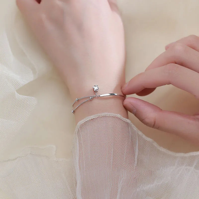 Pulsera Estrella Plata De Ley 925