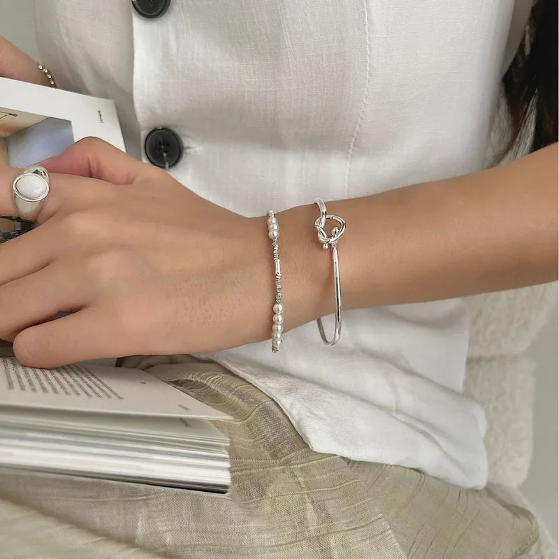 Pulsera Perlas Plata De Ley 925
