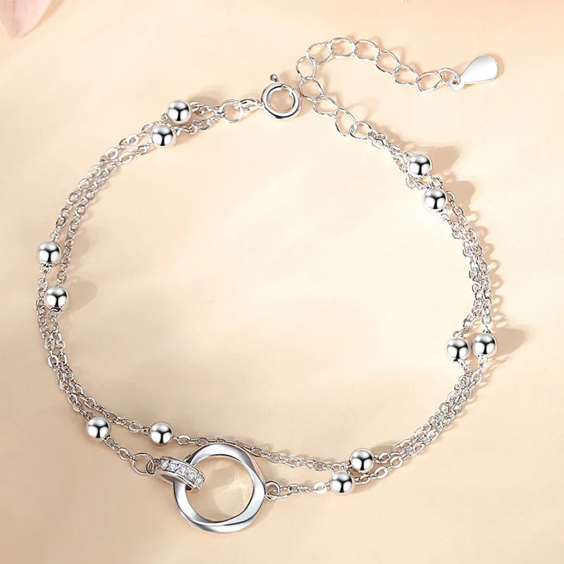 Pulsera Bolitas Plata De Ley 925