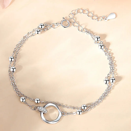 Pulsera Bolitas Plata De Ley 925