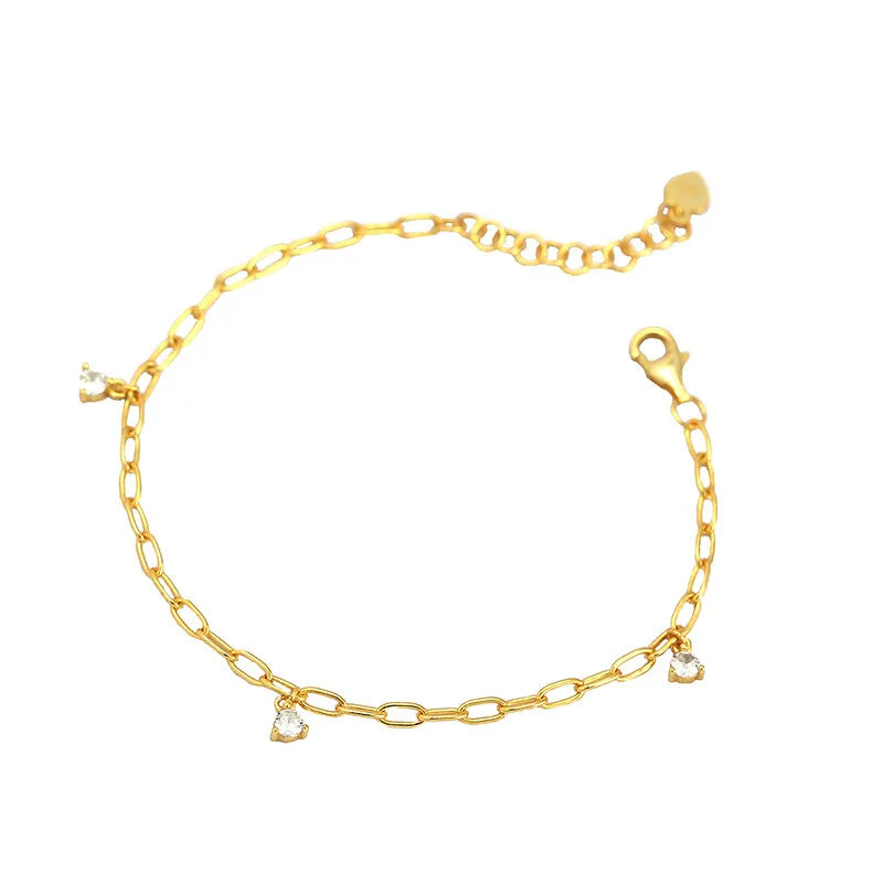 Pulsera Dorada Plata De Ley 925