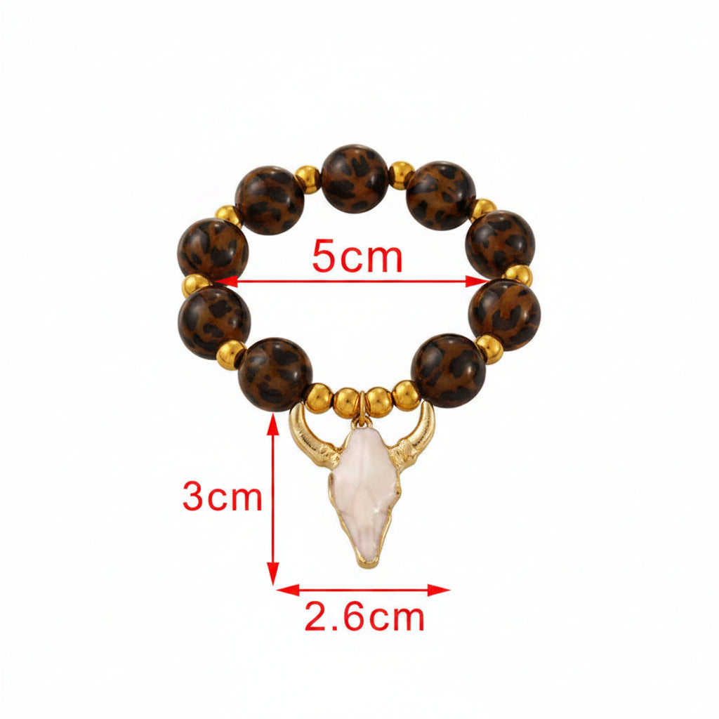 Pulsera Cabeza Ajustable Vidrio Acero