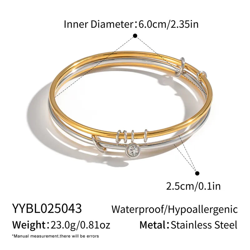 Pulseras Bicolor Acero Inoxidable