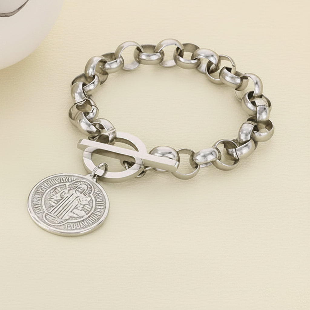 Pulsera San Benito Acero Inoxidable