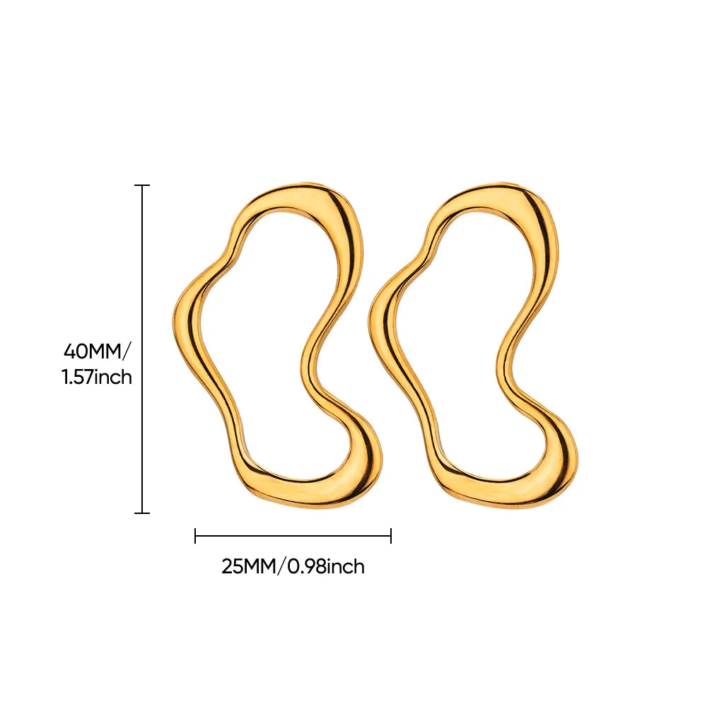 Aretes Irregular Acero Inoxidable