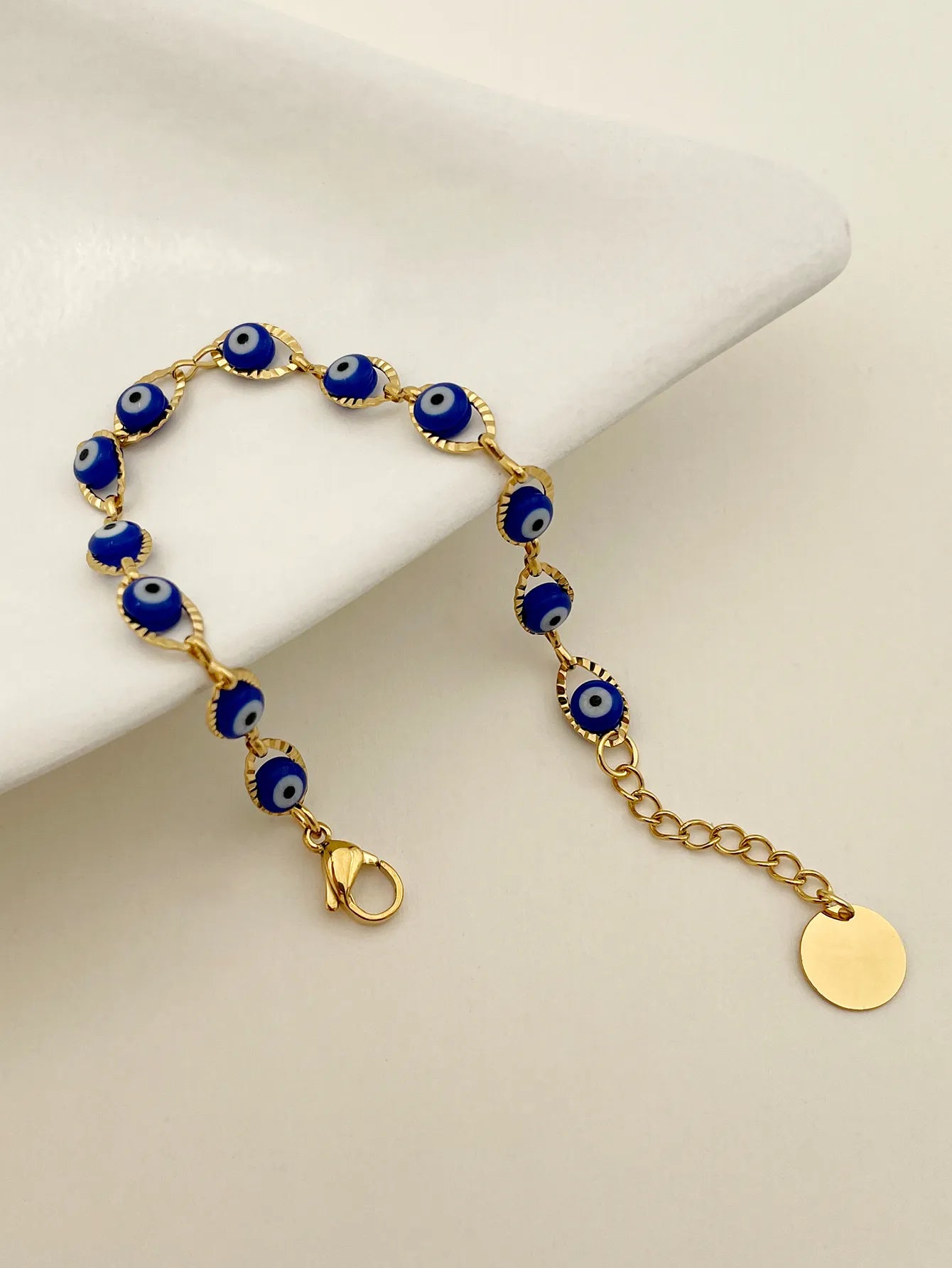 Pulsera Ojos Azul Acero Inoxidable
