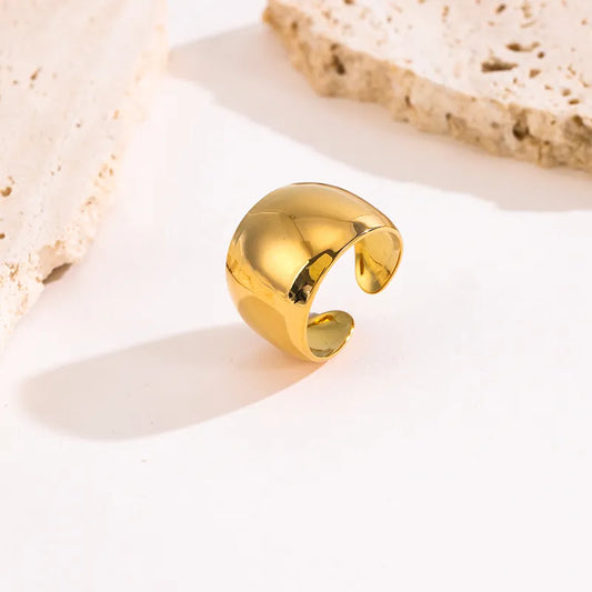 Anillo Retro Abierto Acero Inoxidable