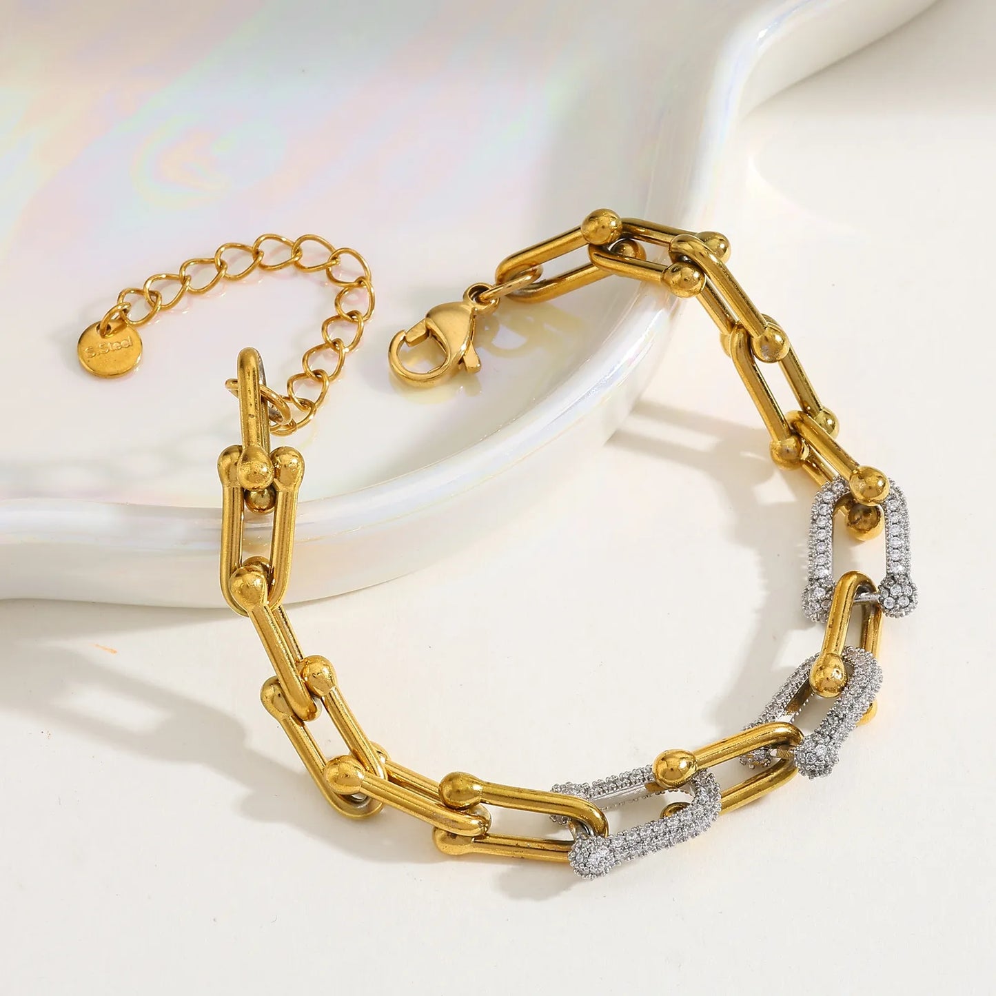 Pulsera Bicolor Acero Inoxidable