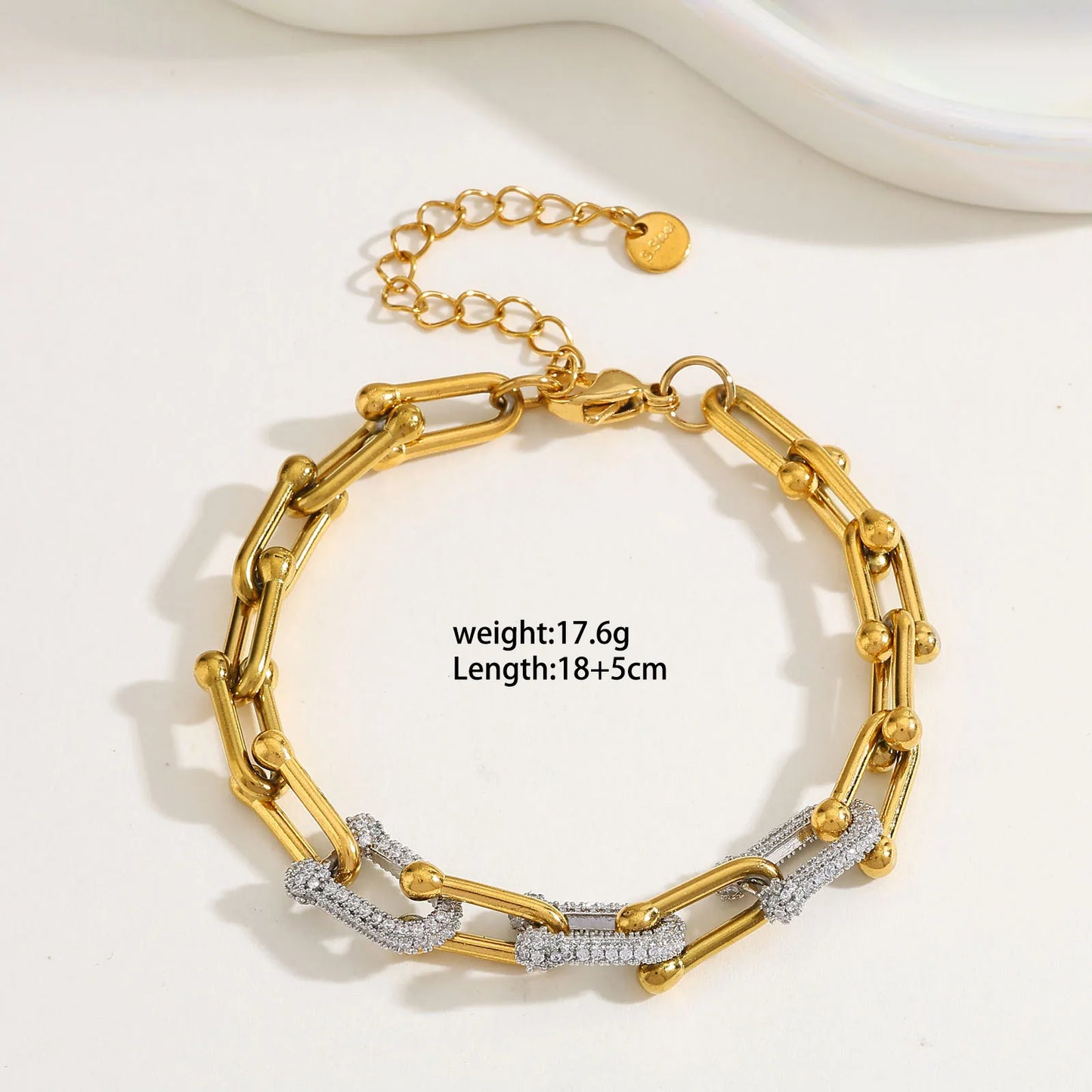 Pulsera Bicolor Acero Inoxidable