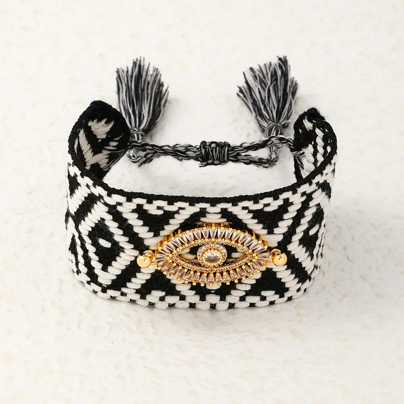 Pulsera Tejida Estilo Romano Ojo Del Diablo