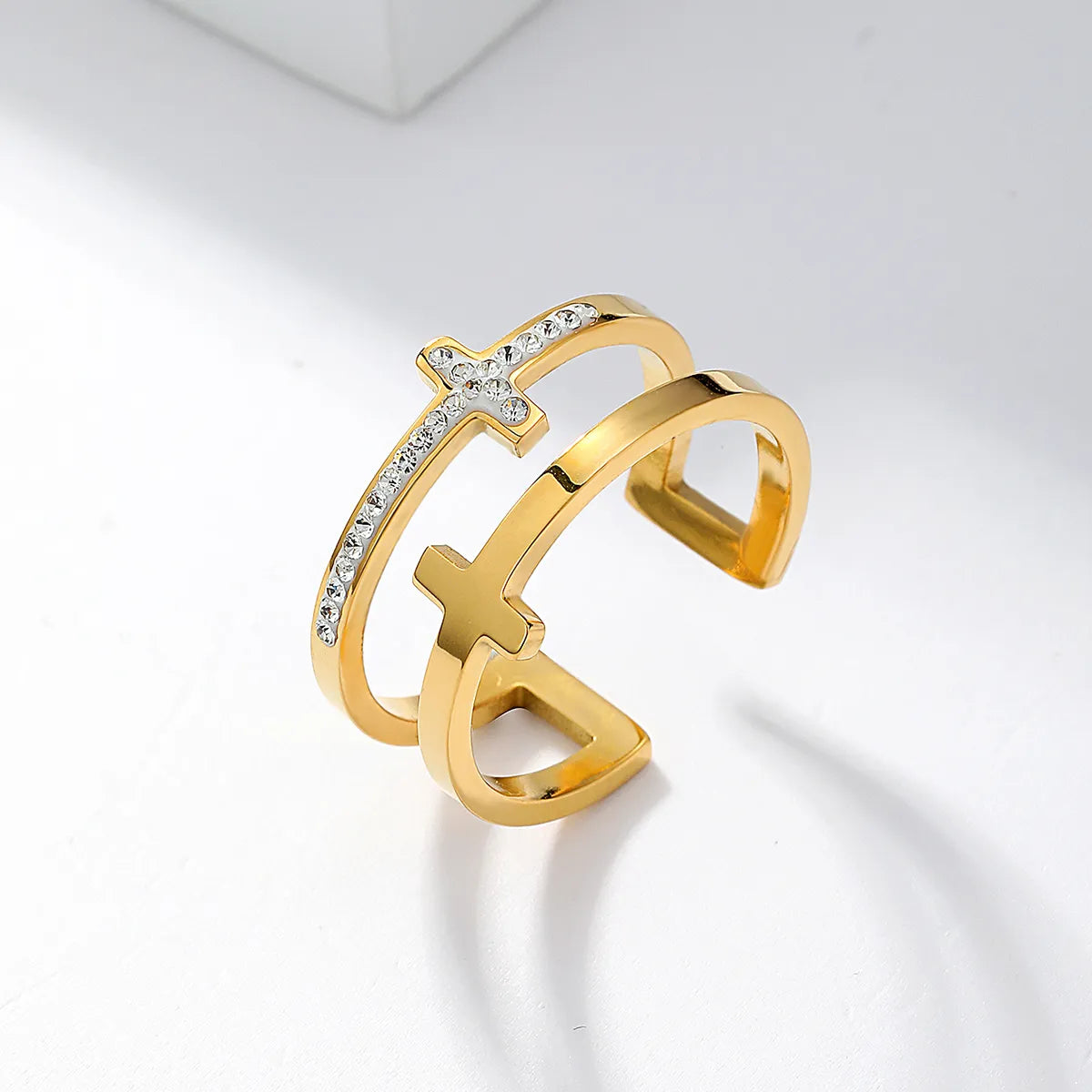 Anillo Doble Cruz