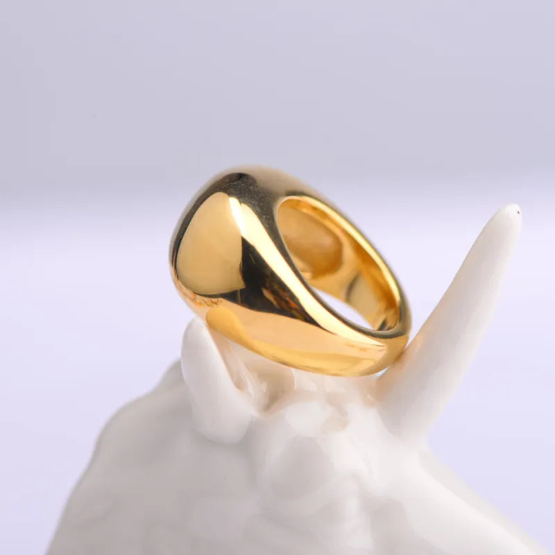 Anillo Dorado Clásico Acero Inoxidable