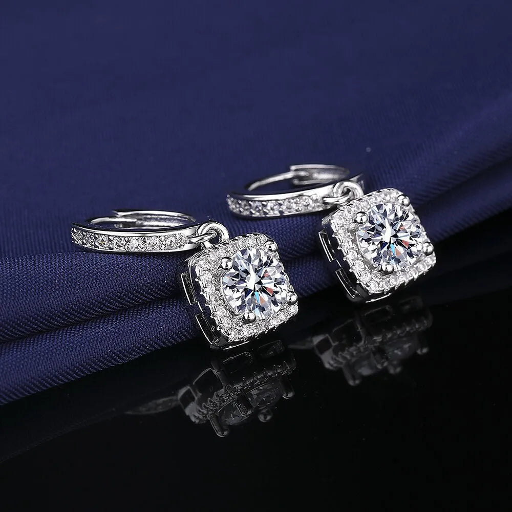 Aretes Circón Cuadrados