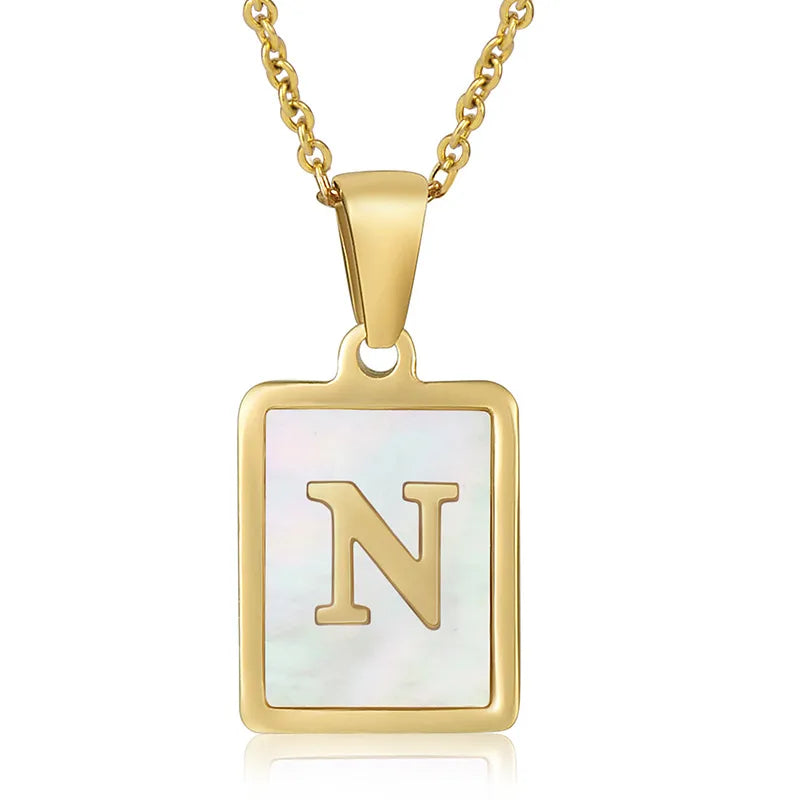 Collar Letra Acero Inoxidable