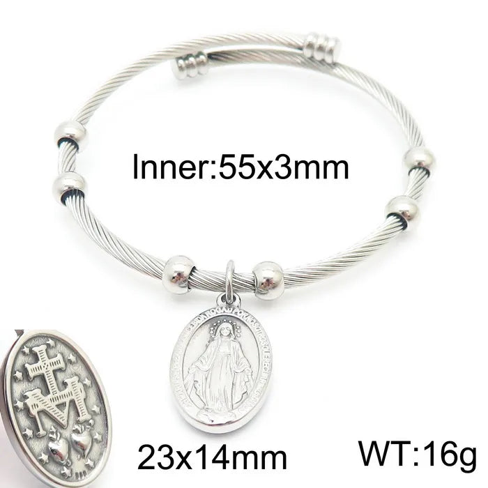 Pulsera Virgen Acero Inoxidable