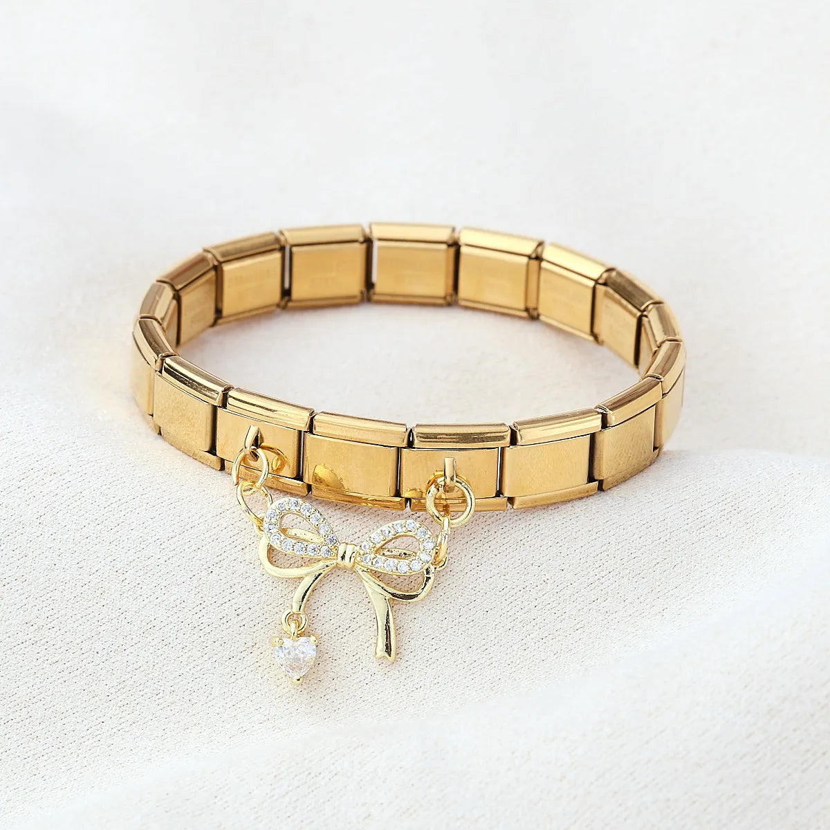 Pulsera Italiana Moño Acero Inoxidable