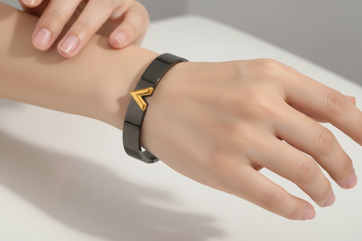 Pulsera Vintage Negra Acero Inoxidable