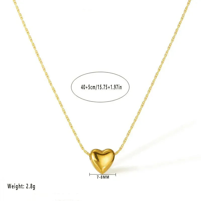 Collar Corazón Acero Inoxidable