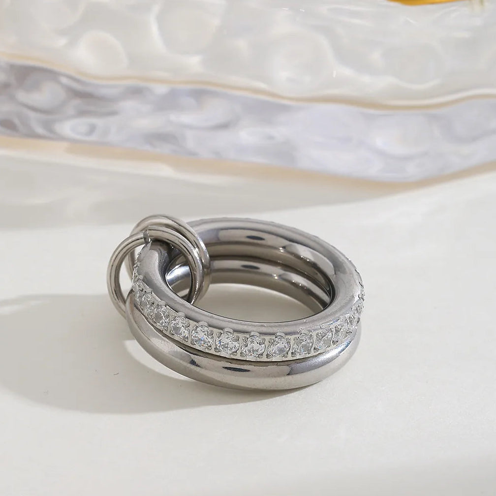 Anillo Doble Acero Inoxidable