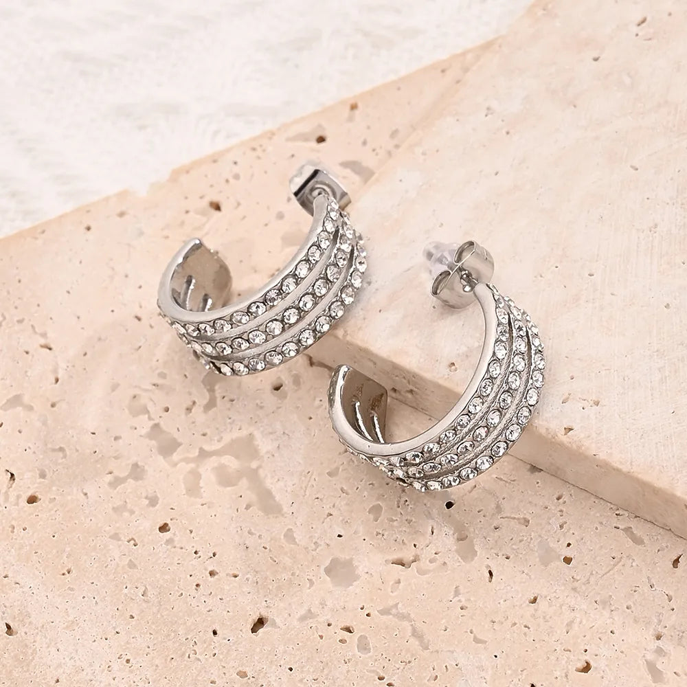 Arracadas Triple Acero Inoxidable
