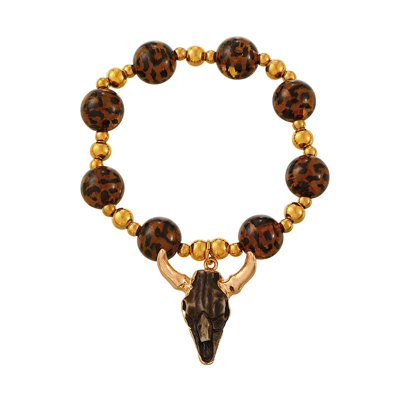 Pulsera Cabeza Ajustable Vidrio Acero