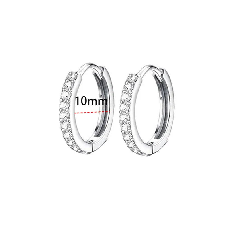 Arracadas Zirconia Acero Inoxidable