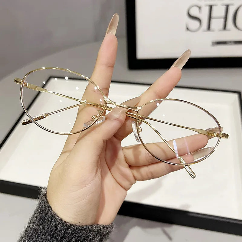 Gafas Planas Marco Dorado Anti-luz Azul