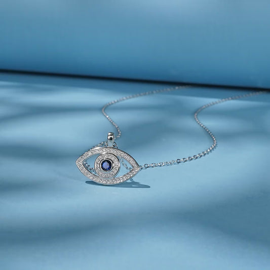 Collar Ojo Del Diablo Circón Plata De Ley 925