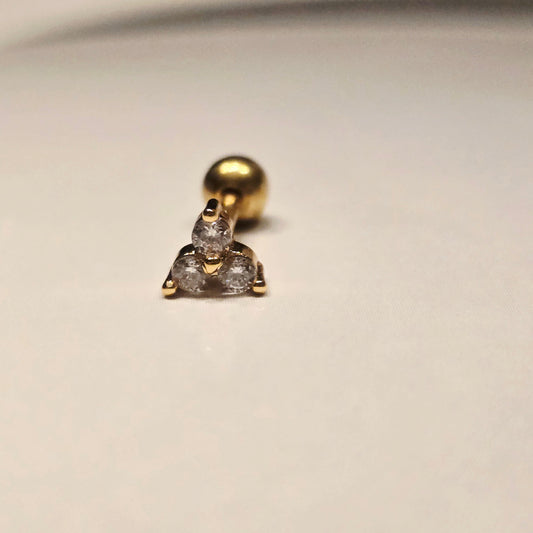 Piercing Dorado Acero Inoxidable