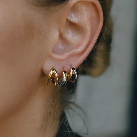 Aretes Doble Acero Inoxidable