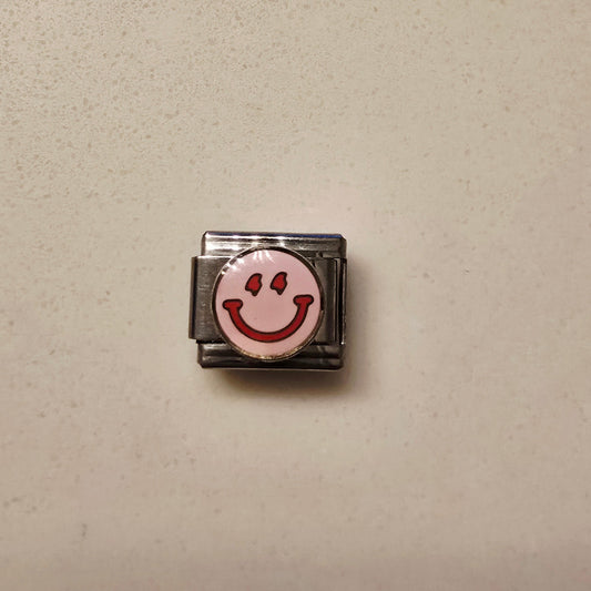 Charm Italiano Happy Face Acero Titanio