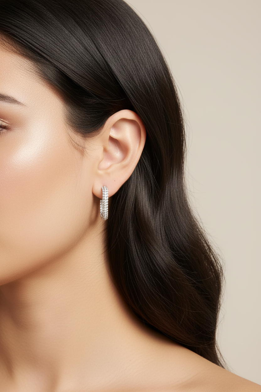 Aretes Elegantes Acero Inoxidable