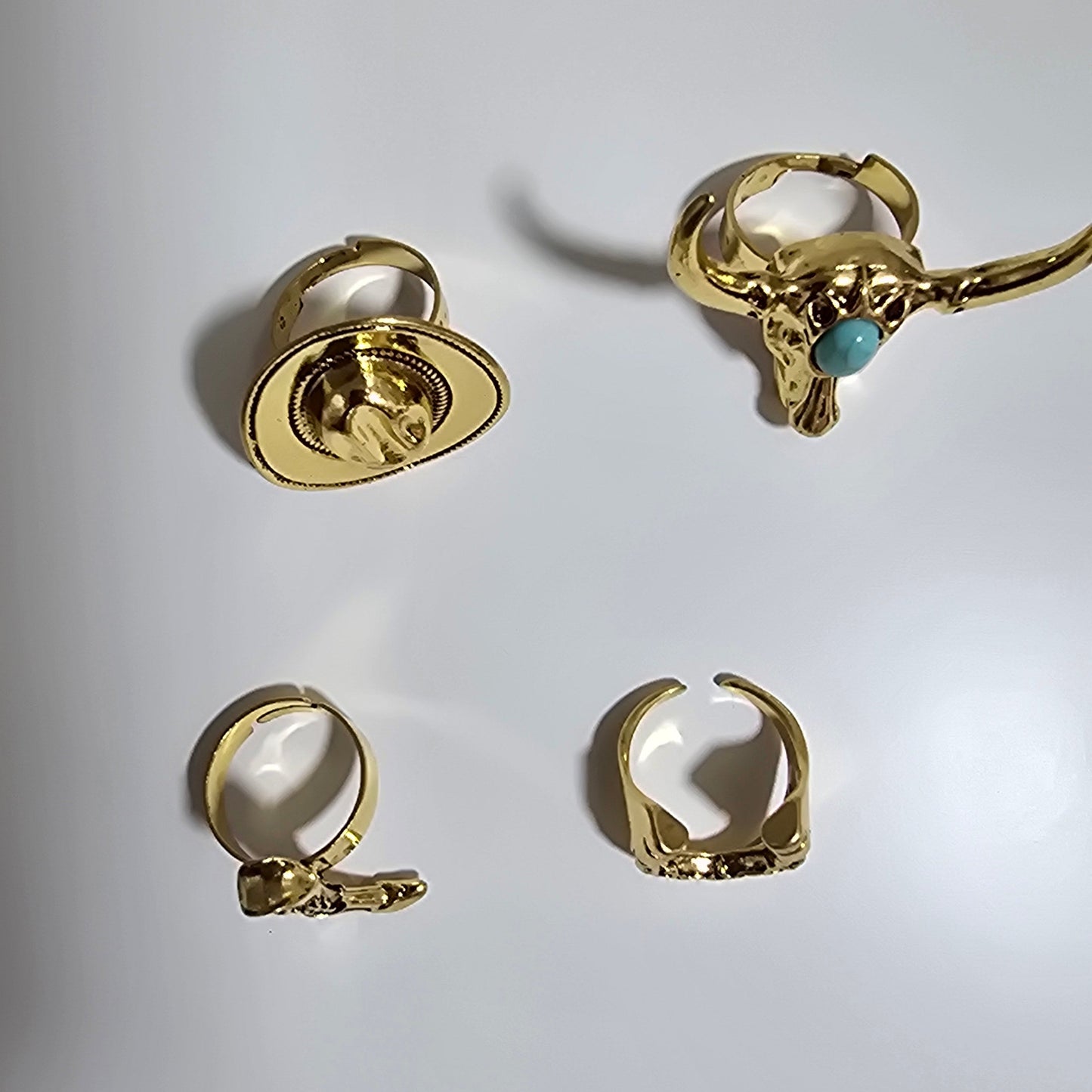 Set Anillos Abiertos Vaqueros Aleación