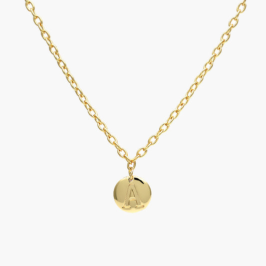 Collar Inicial Chapa de Oro