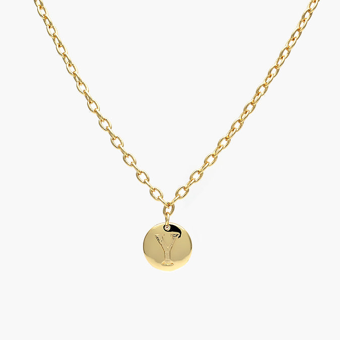 Collar Inicial Chapa de Oro