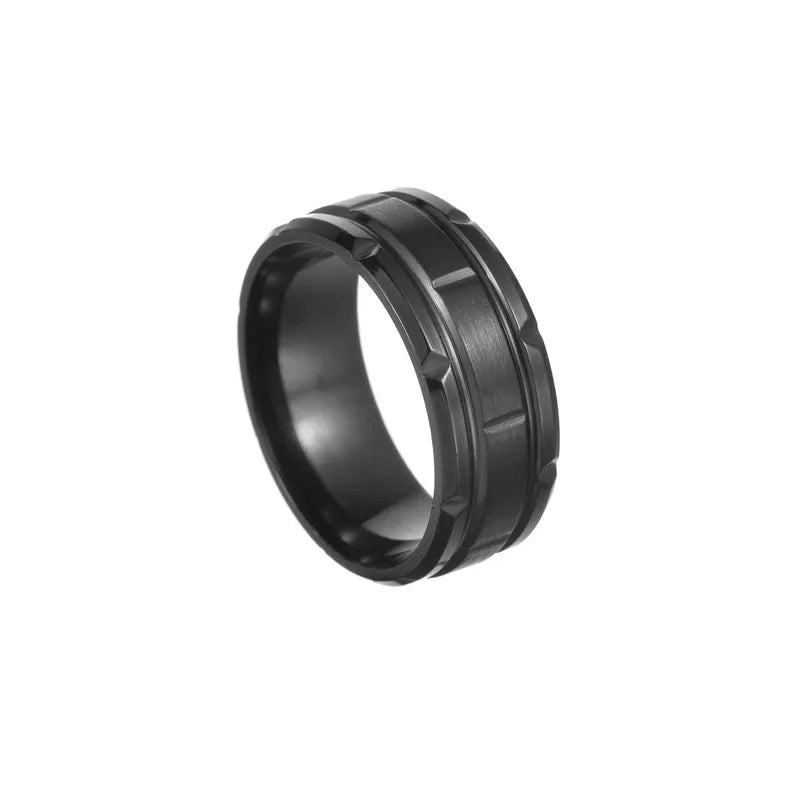 Anillo Acero Inoxidable Negro