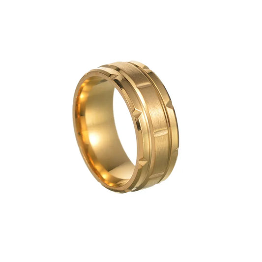 Anillo Acero Inoxidable Dorado