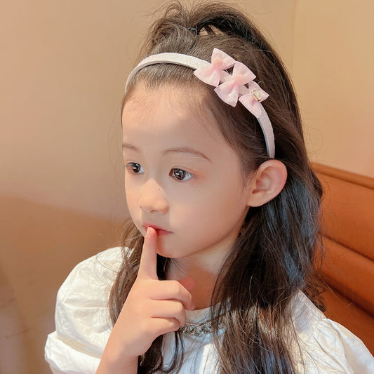 Diadema Moños Osito Rosa