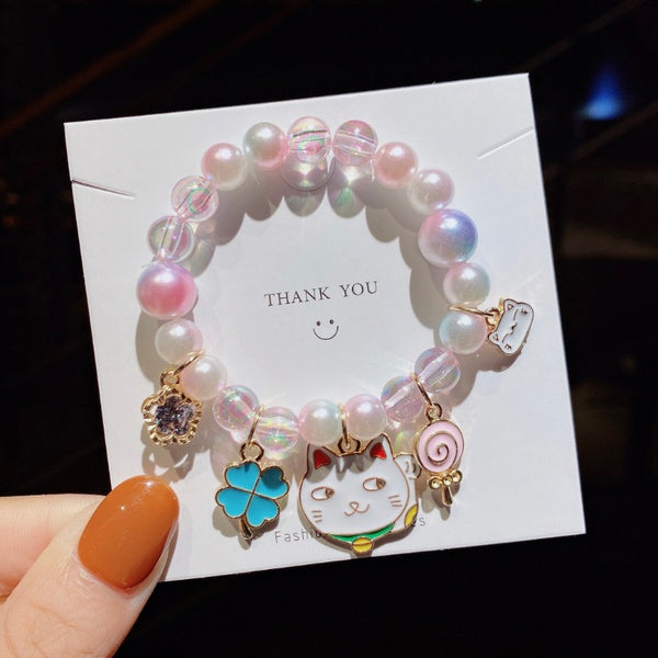 Pulsera Perlas Gato