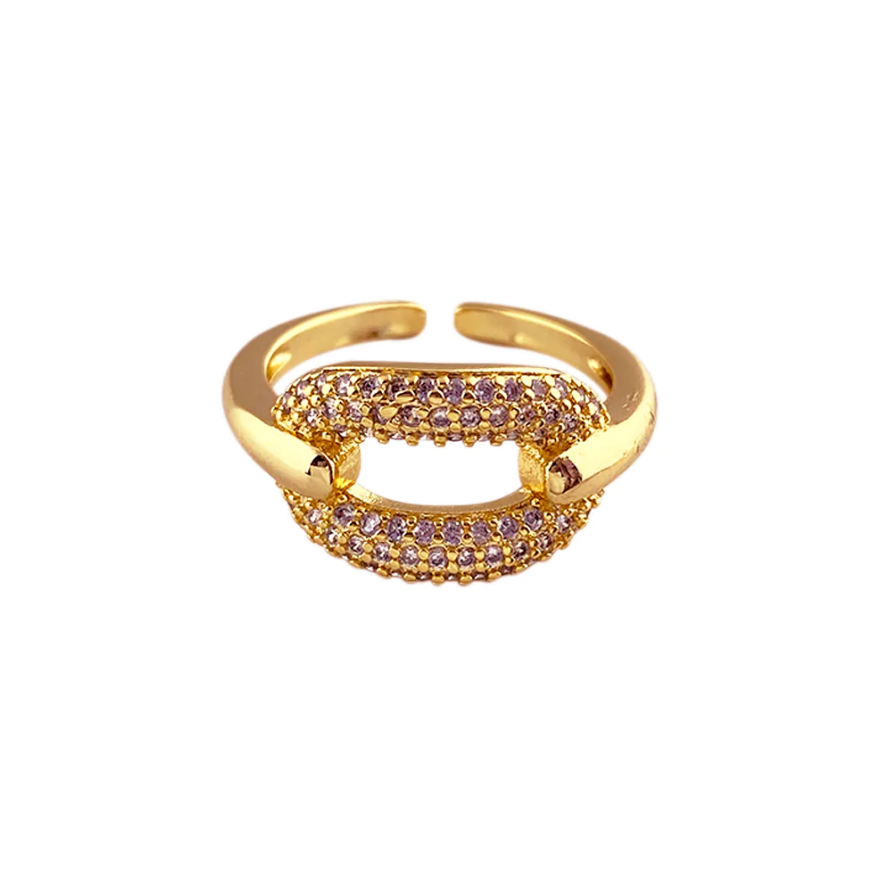 Anillo Óvalo pave