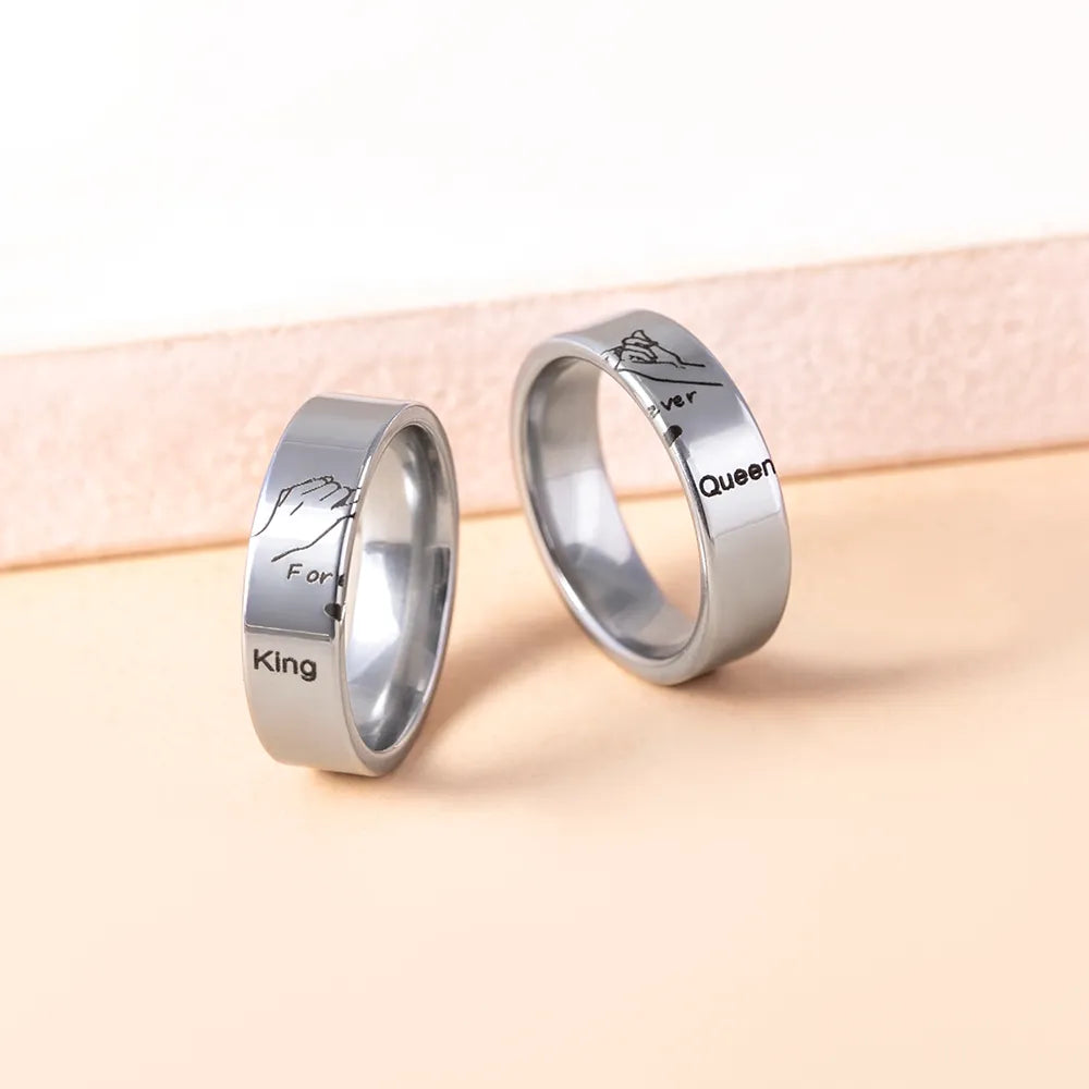 Anillos Pareja Forever Queen King