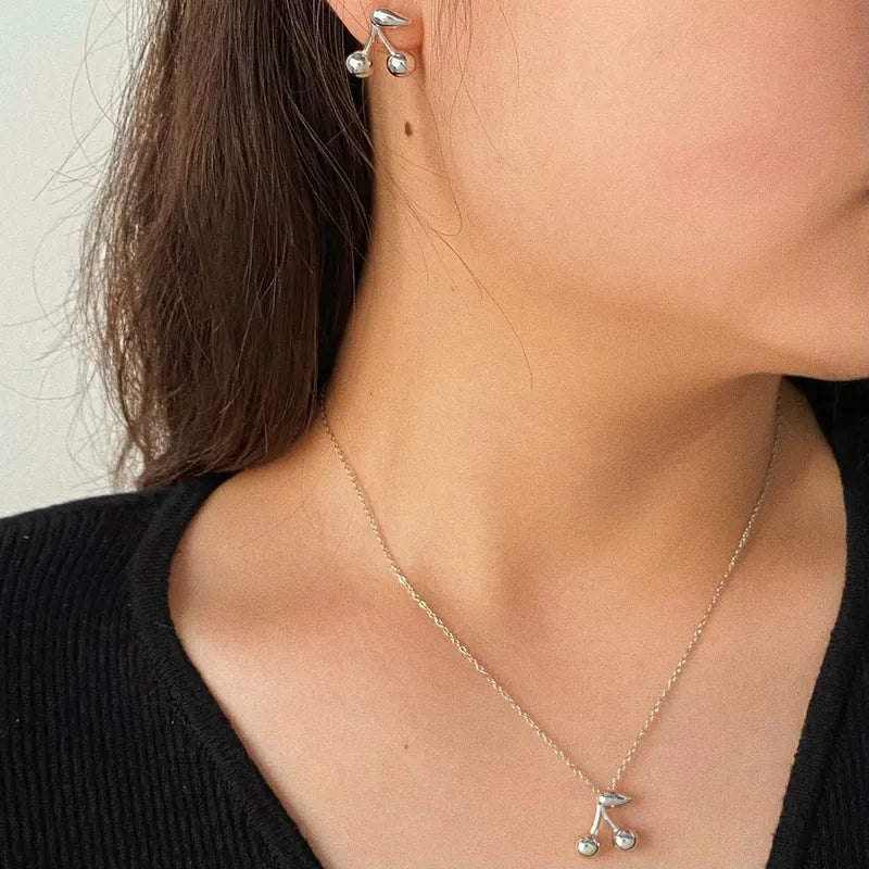Aretes Cereza Acero Inoxidable (Copia)