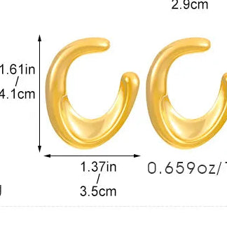 Aretes Forma Irregular Acero Inoxidable