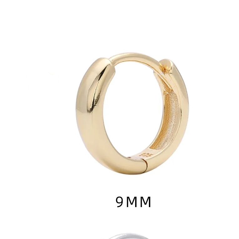 Arracadas Pequeñas Doradas Plata 925