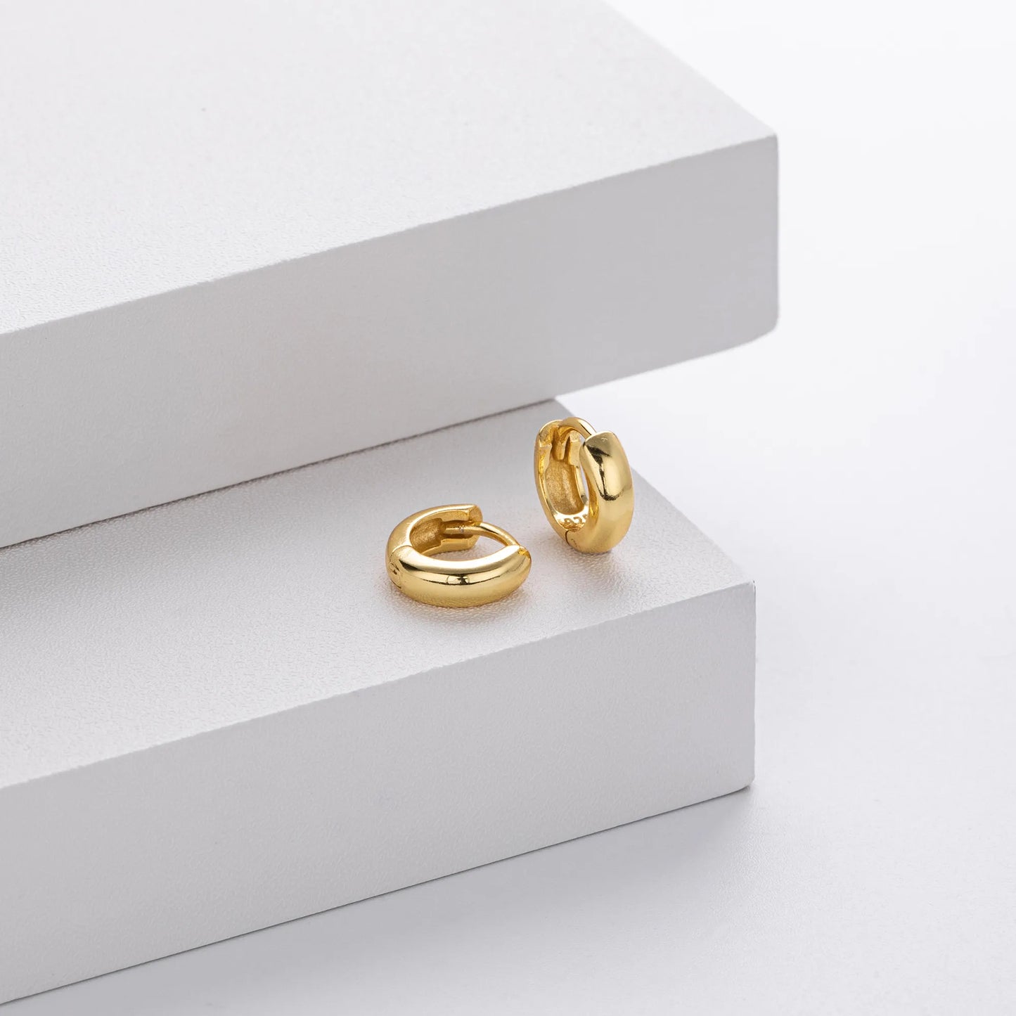 Arracadas Pequeñas Doradas Plata 925