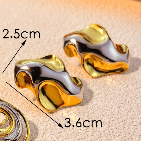 Aretes Irregular Acero Inoxidable