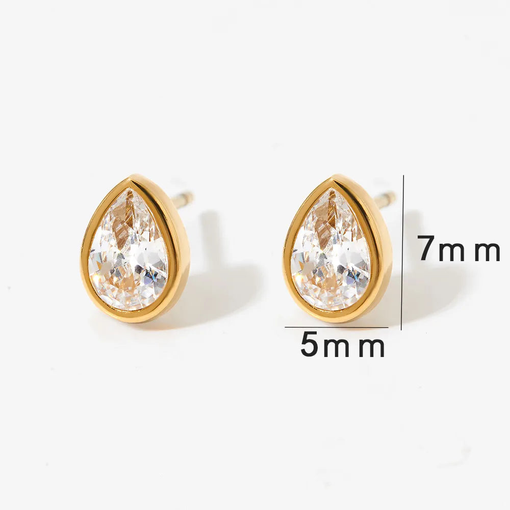 Aretes Gotitas De Agua Acero Inoxidable