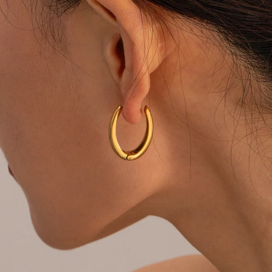 Aretes Dorados Acero Inoxidable
