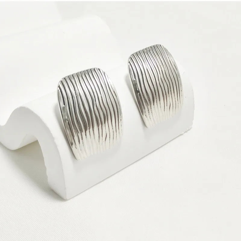 Aretes Rectángulo Acero Inoxidable