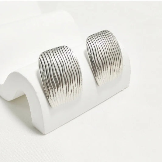 Aretes Rectángulo Acero Inoxidable